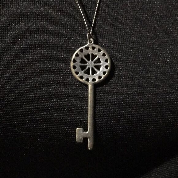 Bundle Sale 3 for $15 | Silver Tone Key Pendant Necklace | Rhinestones - Picture 5 of 10